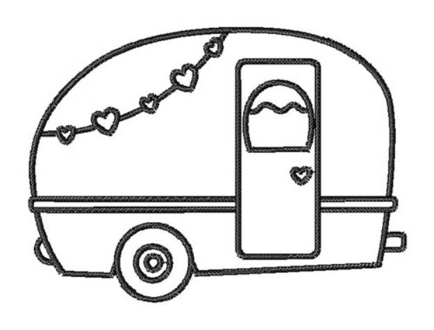 Camper Outline Machine Embroidery Design | Embroidery Library at ...
