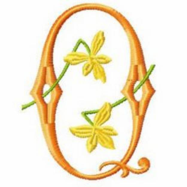 Picture of Yellow Flower ABC Machine Embroidery Design