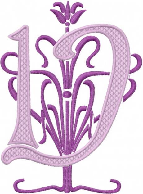 Picture of Monogram Alphabet Machine Embroidery Design