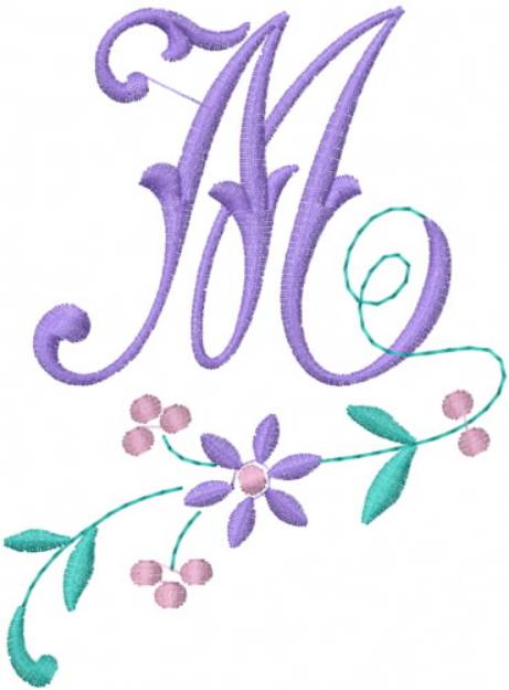 Picture of Floral Alphabet Machine Embroidery Design