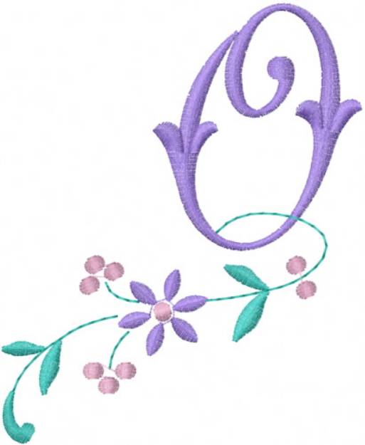 Picture of Floral Alphabet Machine Embroidery Design