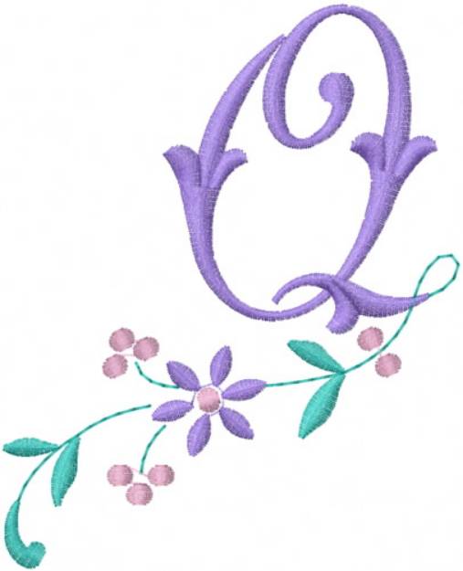 Picture of Floral Alphabet Machine Embroidery Design