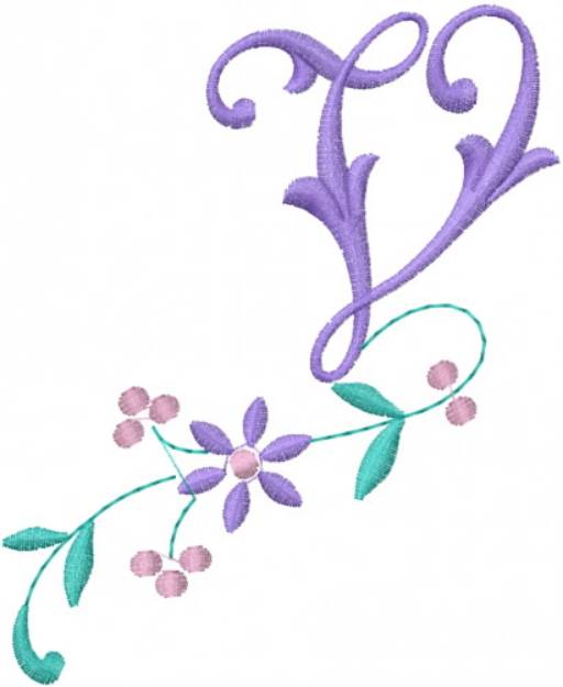 Picture of Floral Alphabet Machine Embroidery Design