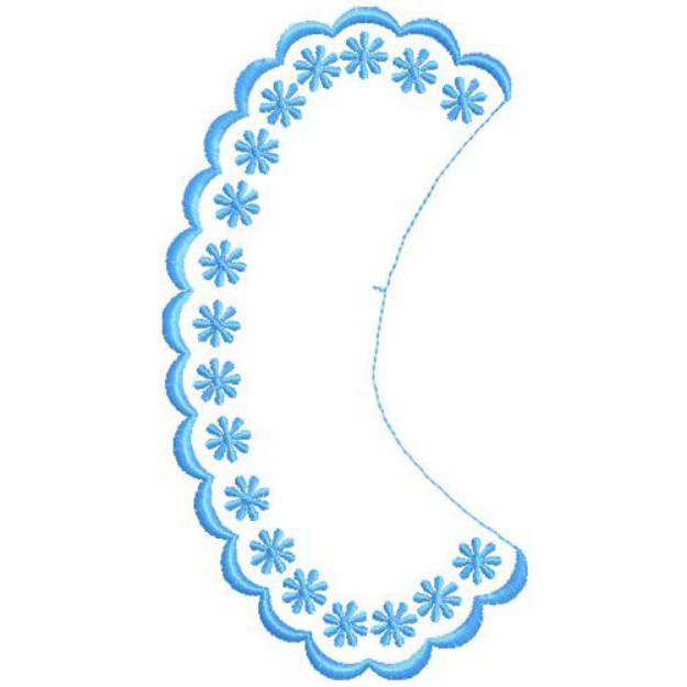 Picture of Floral Collar Machine Embroidery Design