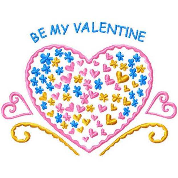 Picture of Be My Valentine Machine Embroidery Design