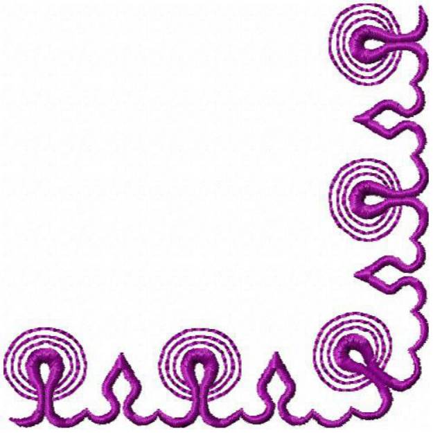 Picture of Circles & Swirls Corner Machine Embroidery Design