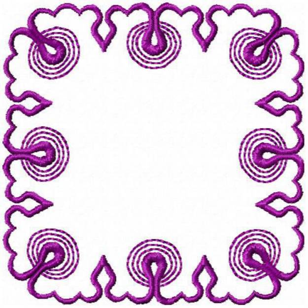 Picture of Circles & Swirls Frame Machine Embroidery Design