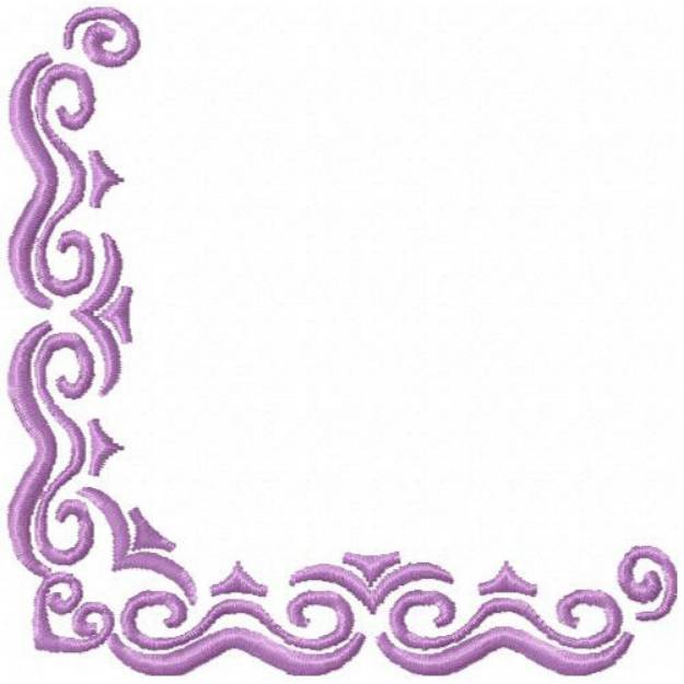 Picture of Scrollwork Corner Machine Embroidery Design