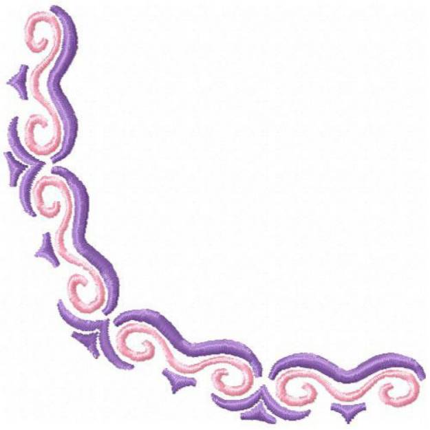 Picture of 2 Color Scrollwork Corner 2 Machine Embroidery Design