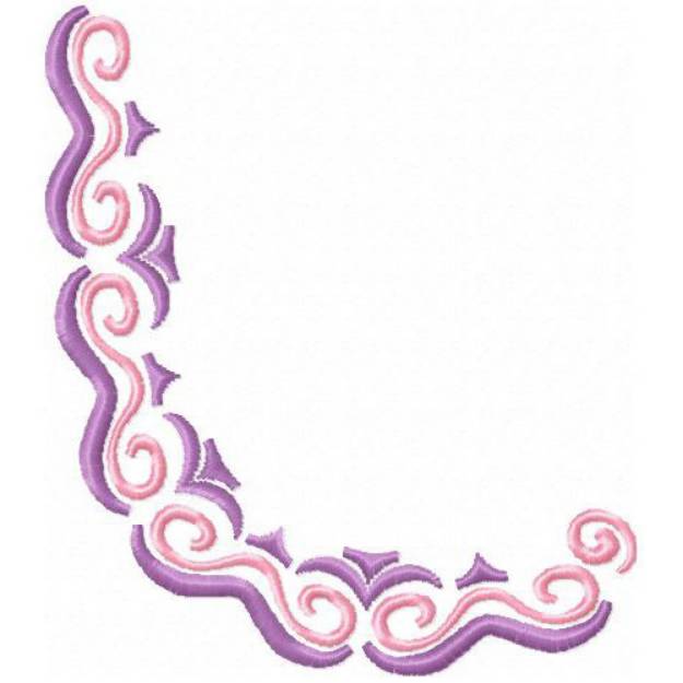 Picture of 2 Color Scrollwork Corner 3 Machine Embroidery Design