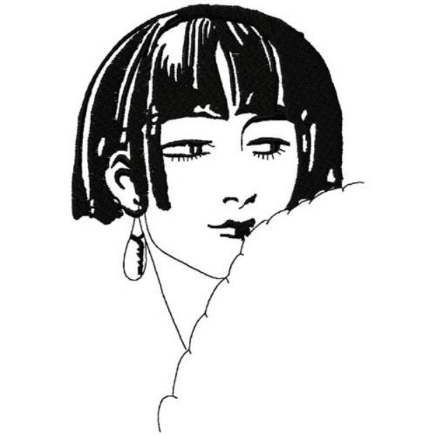 Picture of Flapper Hairstyle Machine Embroidery Design