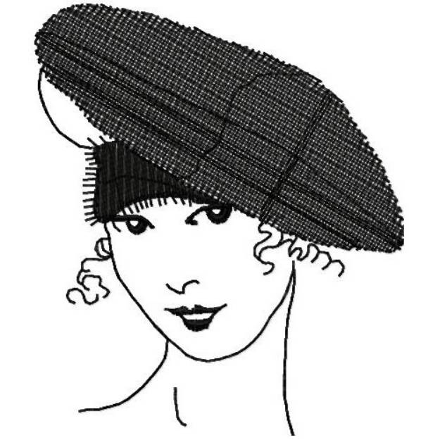 Picture of Cloche Beret 2 Machine Embroidery Design