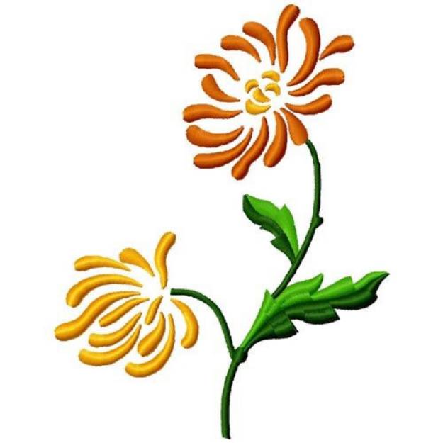 Picture of Chrysanthemums Machine Embroidery Design