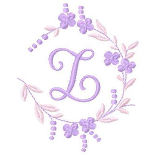 Picture of Floral Monogram Z Machine Embroidery Design