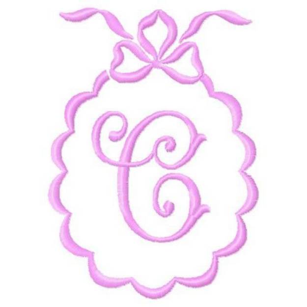 Picture of Scalloped Monogram C Machine Embroidery Design