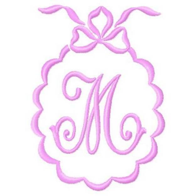 Picture of Scalloped Monogram M Machine Embroidery Design