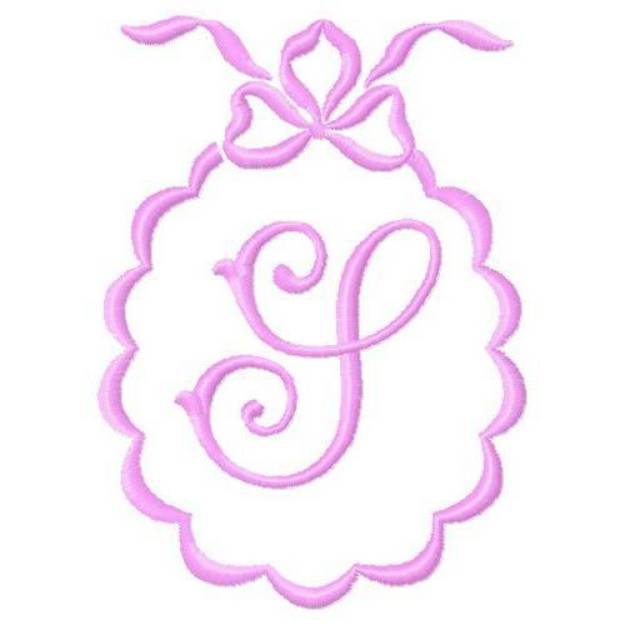 Picture of Scalloped Monogram S Machine Embroidery Design