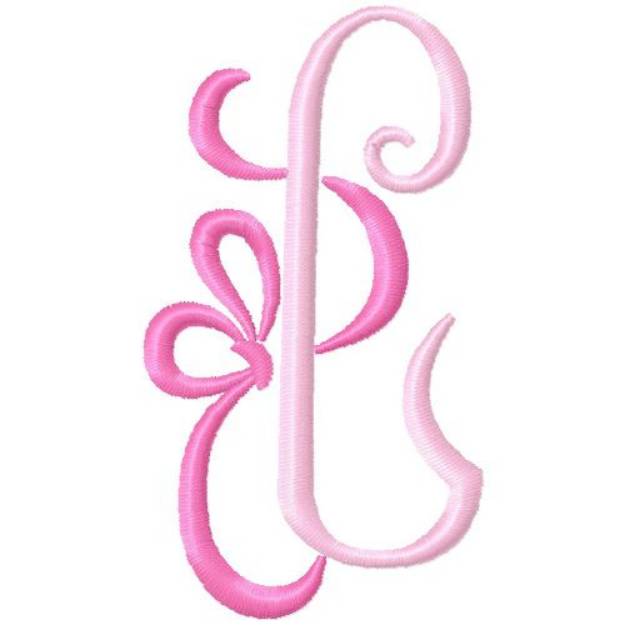 Picture of Bow Monogram C Machine Embroidery Design