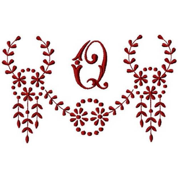 Picture of Monogram Q Machine Embroidery Design