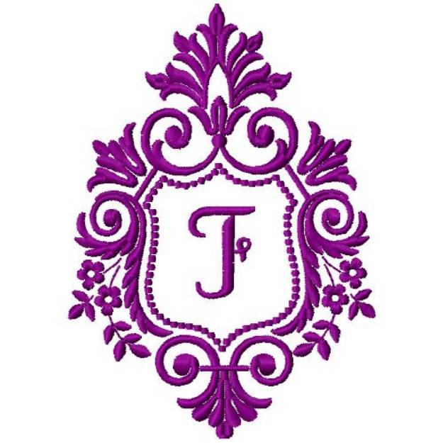 Picture of Crest Monogram F Machine Embroidery Design