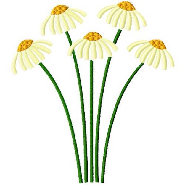 Picture of Camomile Flowers Machine Embroidery Design