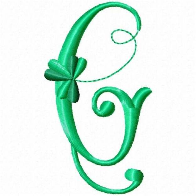 Picture of Shamrock Monogram G Machine Embroidery Design