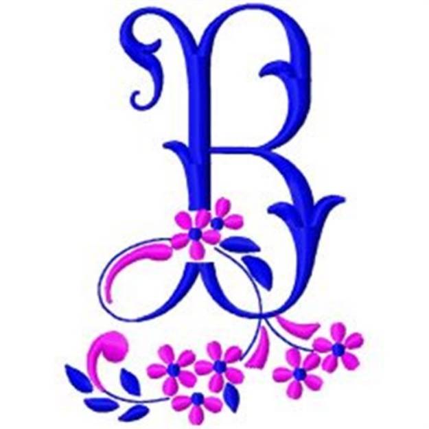 Picture of Floral MonogramB Machine Embroidery Design