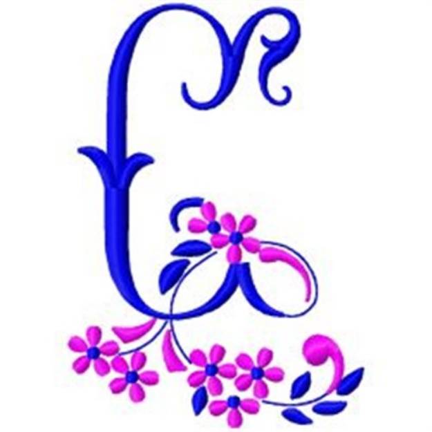 Picture of Floral MonogramC Machine Embroidery Design