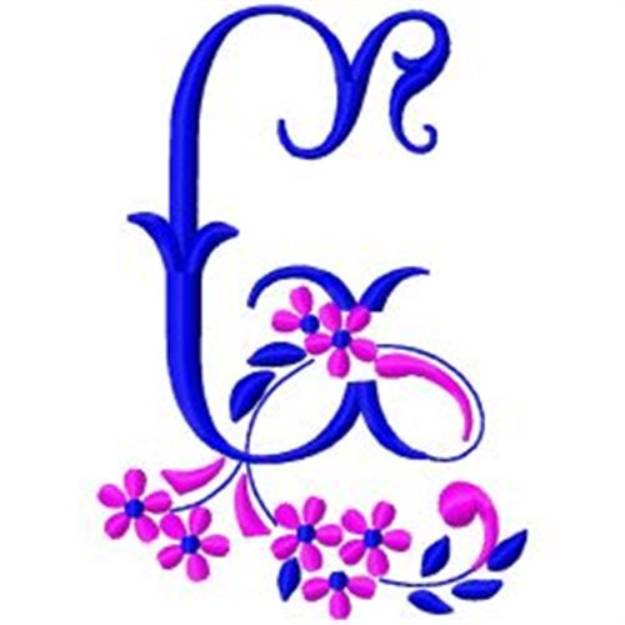 Picture of Floral MonogramG Machine Embroidery Design