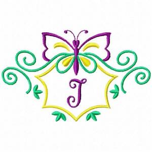 Picture of Monogram Butterfly I Machine Embroidery Design