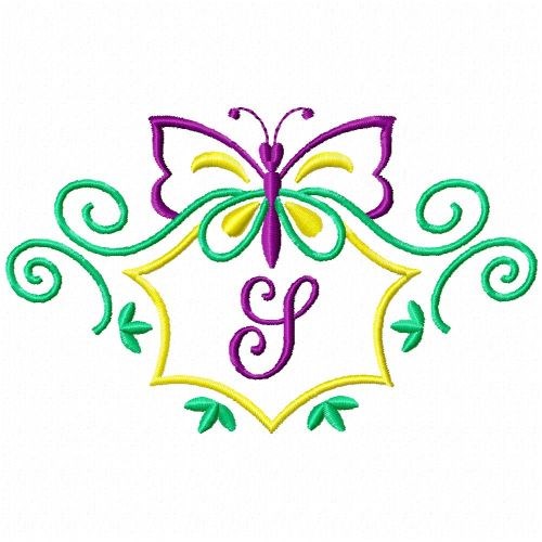 Monogram Butterfly S Machine Embroidery Design