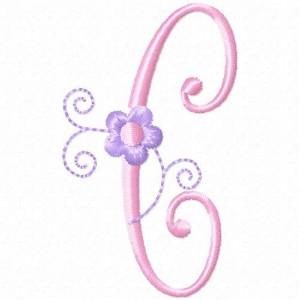 Picture of Monogram Floret C Machine Embroidery Design