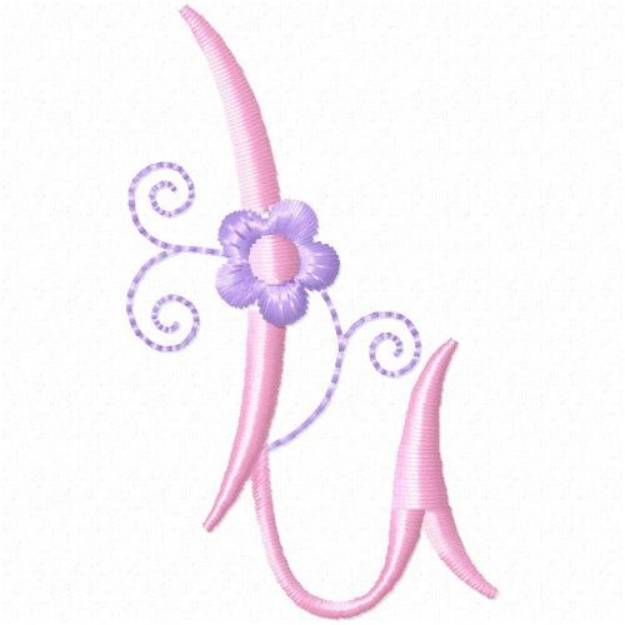 Picture of Monogram Floret L Machine Embroidery Design