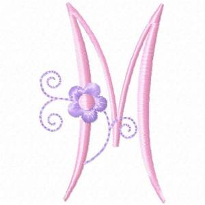 Picture of Monogram Floret M Machine Embroidery Design