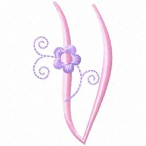 Picture of Monogram Floret V Machine Embroidery Design