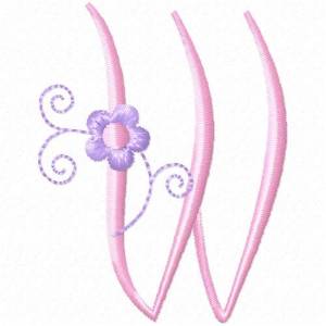 Picture of Monogram Floret W Machine Embroidery Design