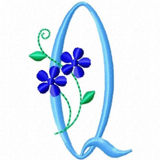 Picture of Monogram Blossom Q Machine Embroidery Design