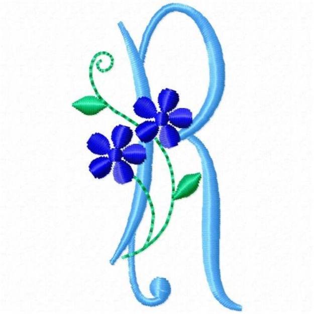 Picture of Monogram Blossom R Machine Embroidery Design