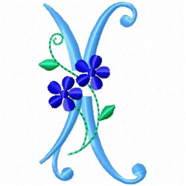 Picture of Monogram Blossom X Machine Embroidery Design