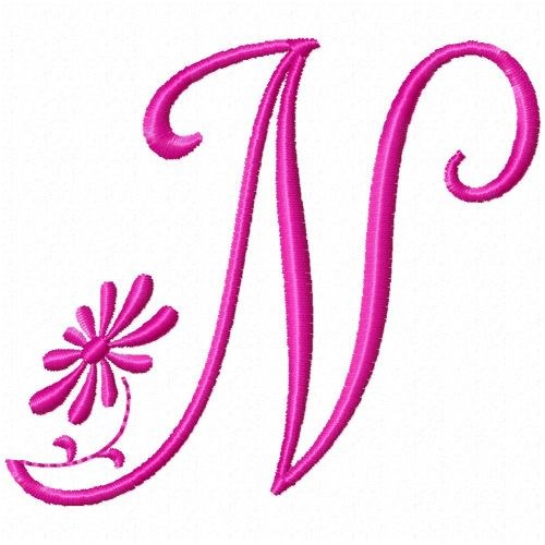 Monogram Pink N Machine Embroidery Design