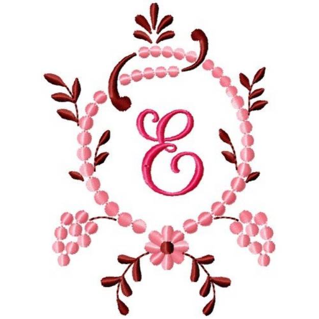 Picture of Fancy Monograms E Machine Embroidery Design