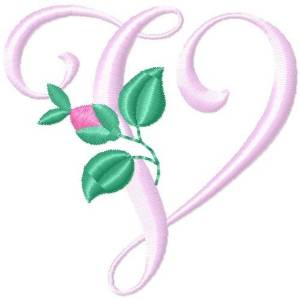 Picture of Rose Monogram V Machine Embroidery Design