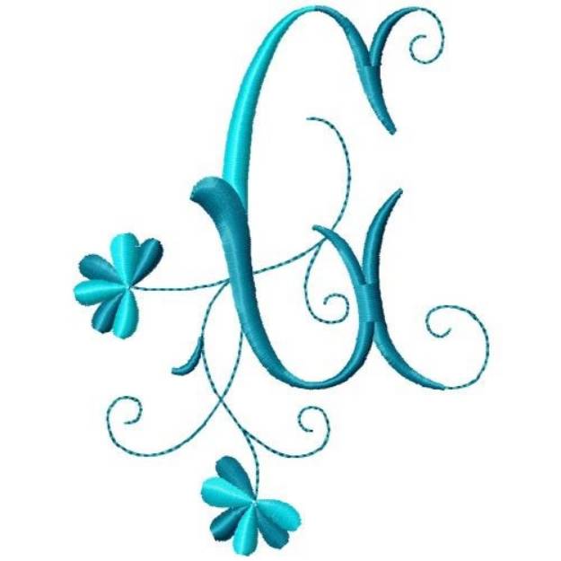 Picture of Floral Monogram G Machine Embroidery Design