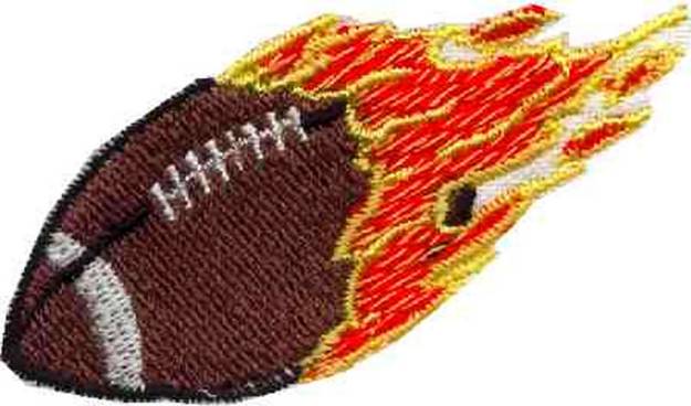 Picture of Flaming Football Machine Embroidery Design