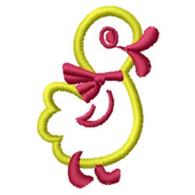 Picture of Duck Outline Machine Embroidery Design