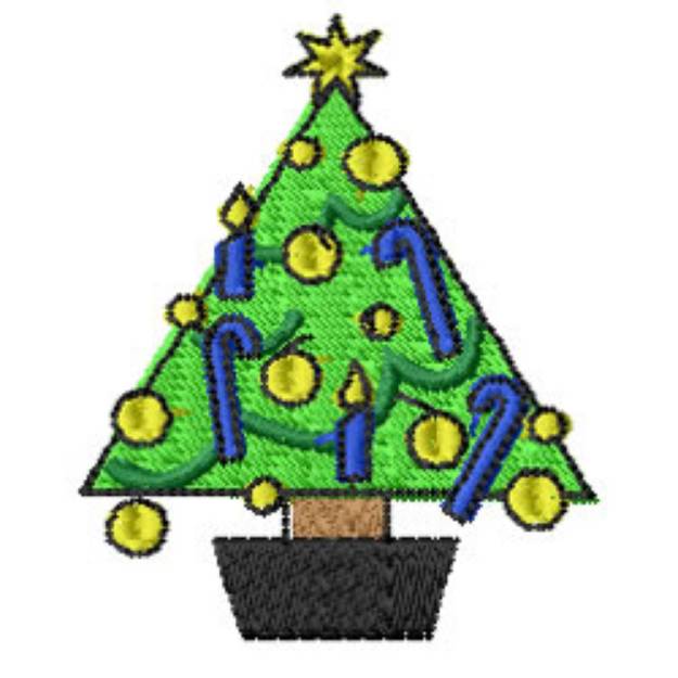 Picture of Christmas Tree Machine Embroidery Design