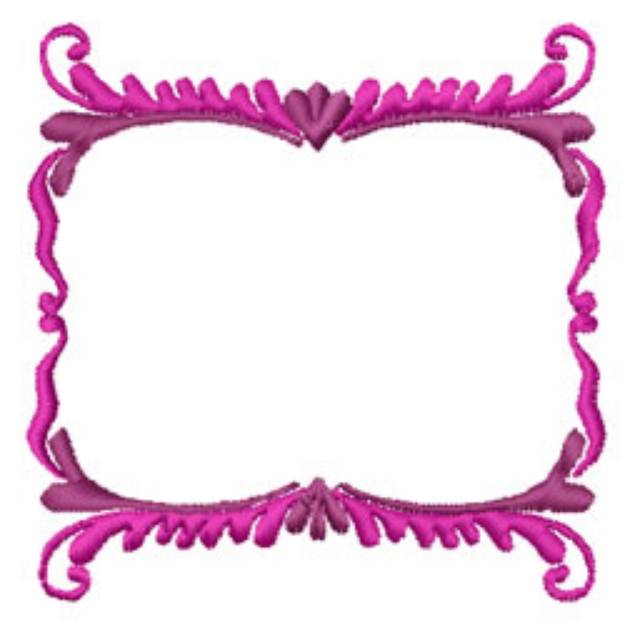 Picture of Floral Frame Machine Embroidery Design