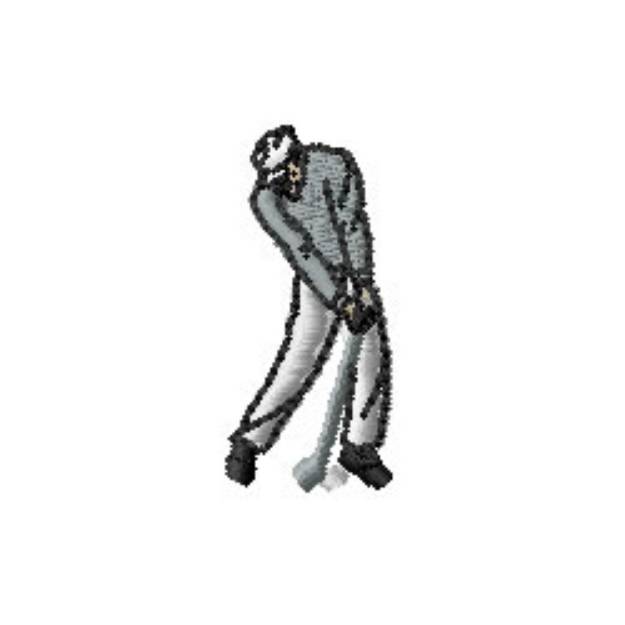 Picture of Man Golfer Machine Embroidery Design