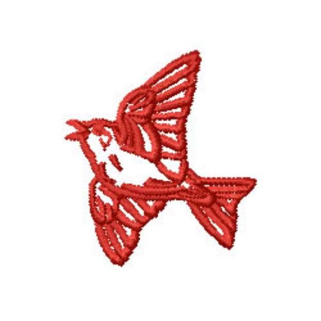 Picture of Bird Outline Machine Embroidery Design