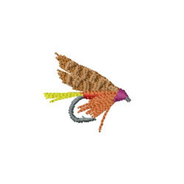 Picture of Fly Fishing Hook Machine Embroidery Design